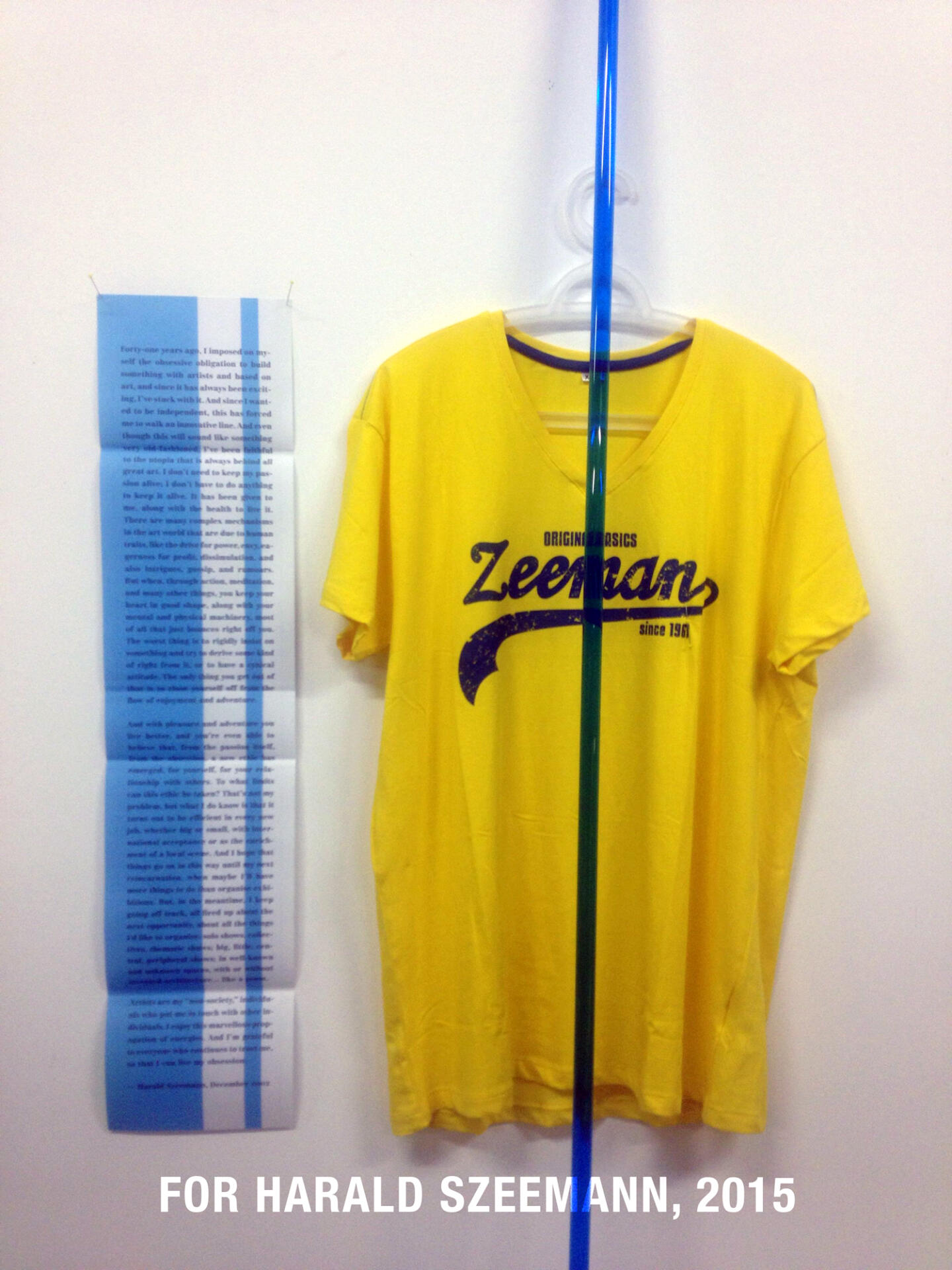 FOR HARALD SZEEMANN